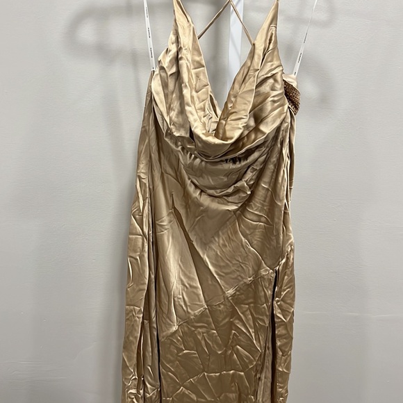 RETROFETE EMERY EMBELLISHED SILK DRESS large - Picture 6 of 14